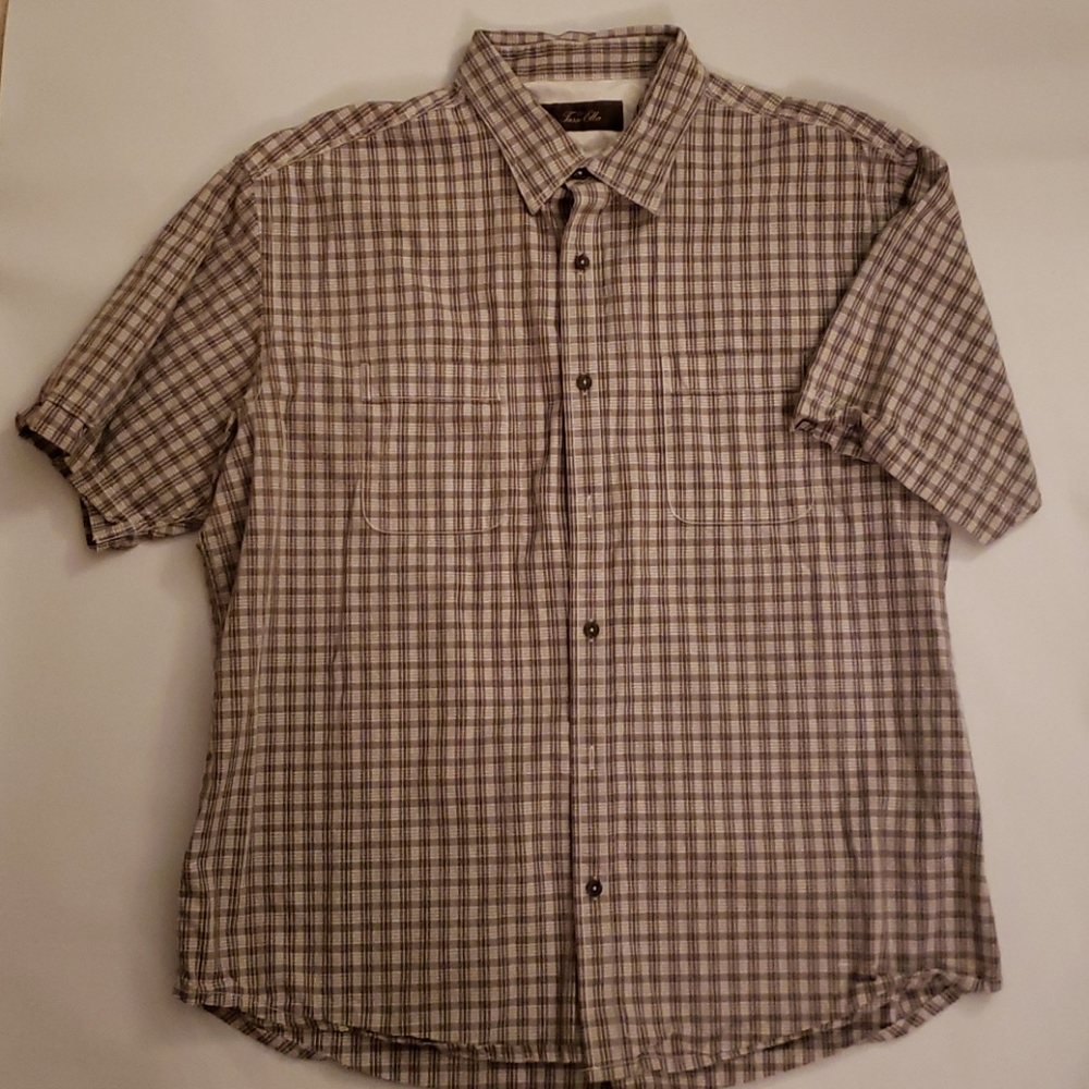 Tasso Elba mens button down short sleeve shirt